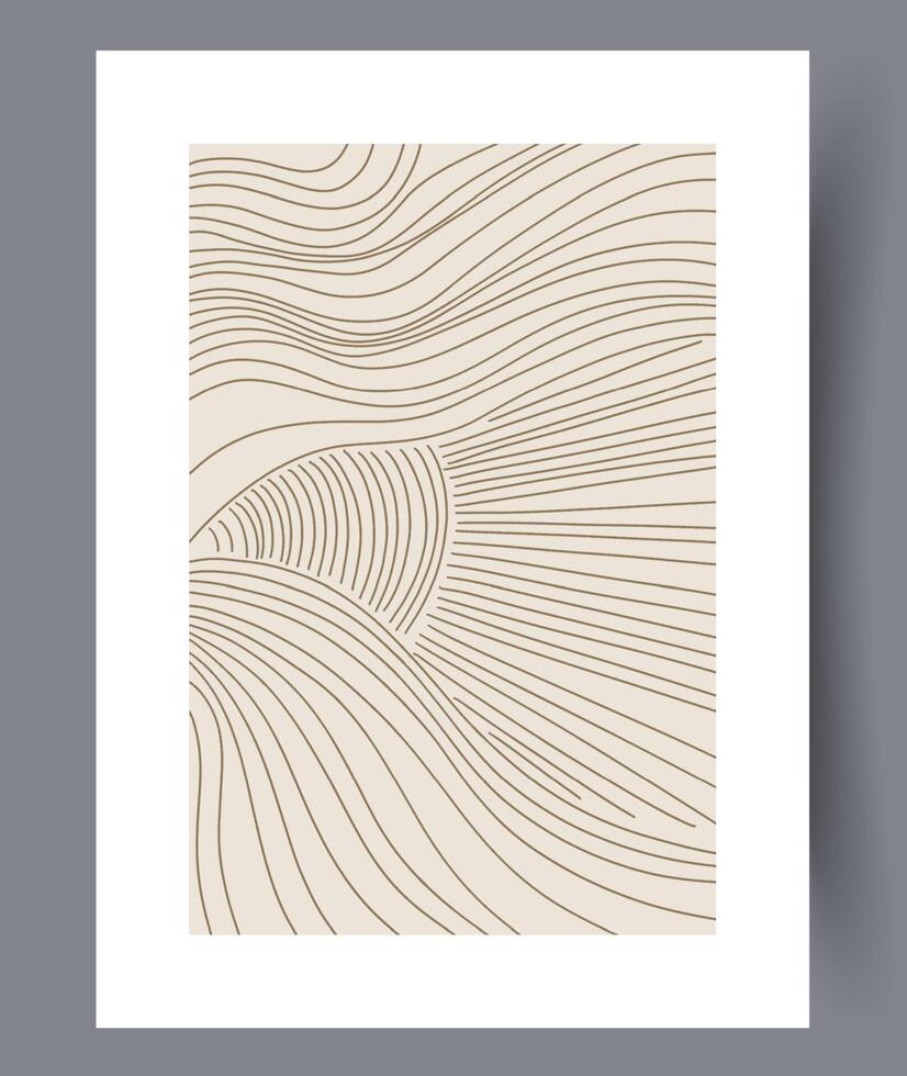 Scandinavian abstract vector print. Minimalistic abstract wall art background for print. Scandinavian vector style.