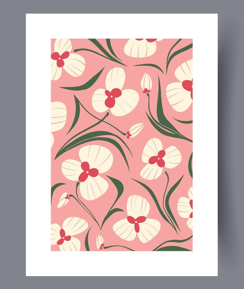 Scandinavian abstract vector print. Minimalistic abstract wall art background for print. Scandinavian vector style.