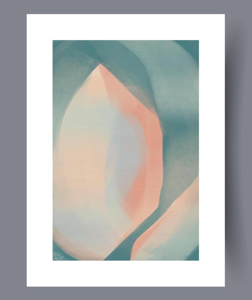 Scandinavian abstract vector print. Minimalistic abstract wall art background for print. Scandinavian vector style.