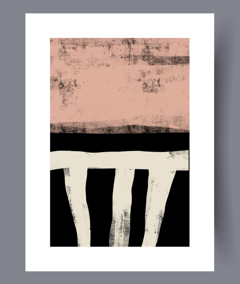 Scandinavian abstract vector print. Minimalistic abstract wall art background for print. Scandinavian vector style.