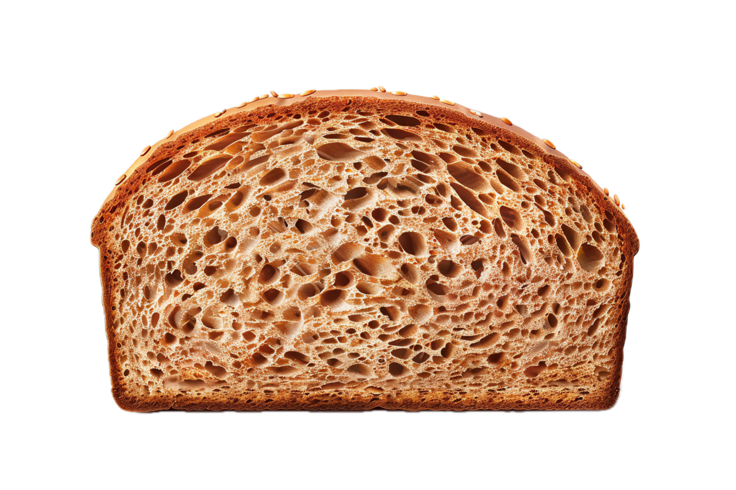 AI generated Whole Wheat Bread Slice png