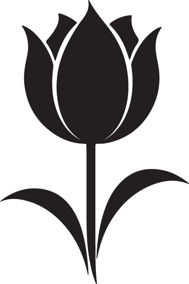 tulipán flor silueta vector ilustración blanco antecedentes