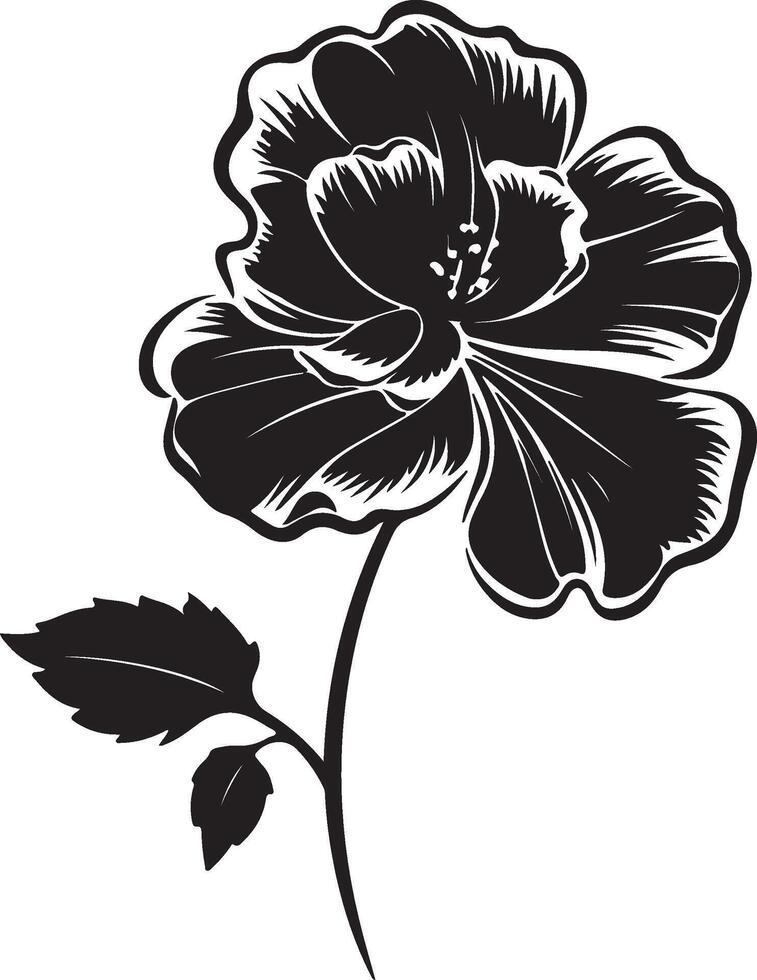 begonia flor silueta vector ilustración blanco antecedentes