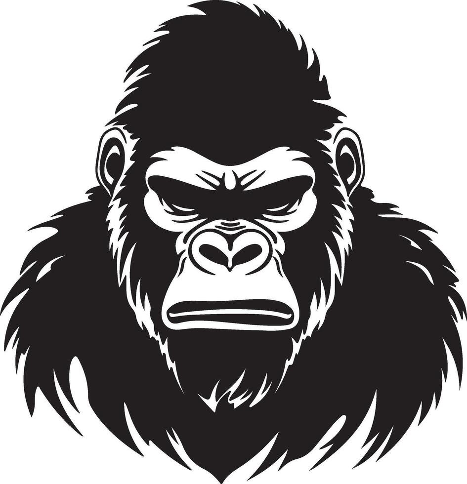 gorila silueta vector ilustración blanco antecedentes
