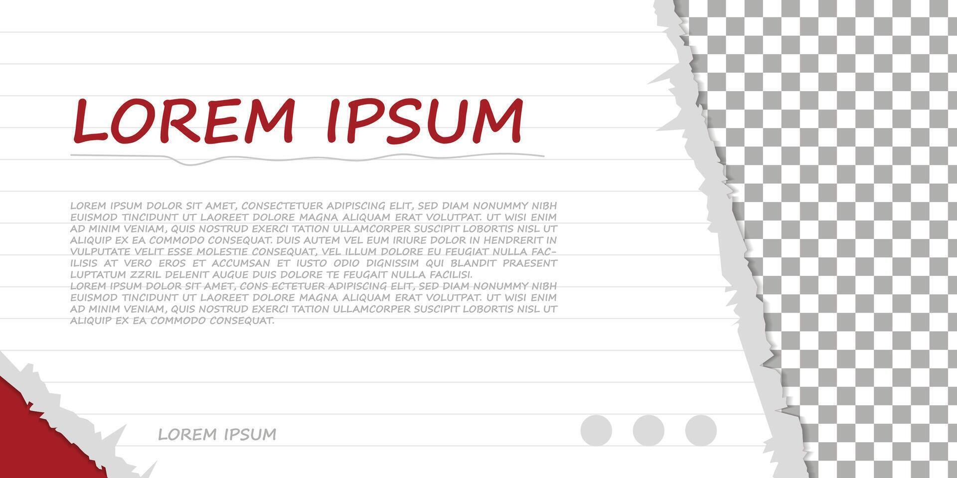 TORN PAPER BACKGROUND BANNER vector