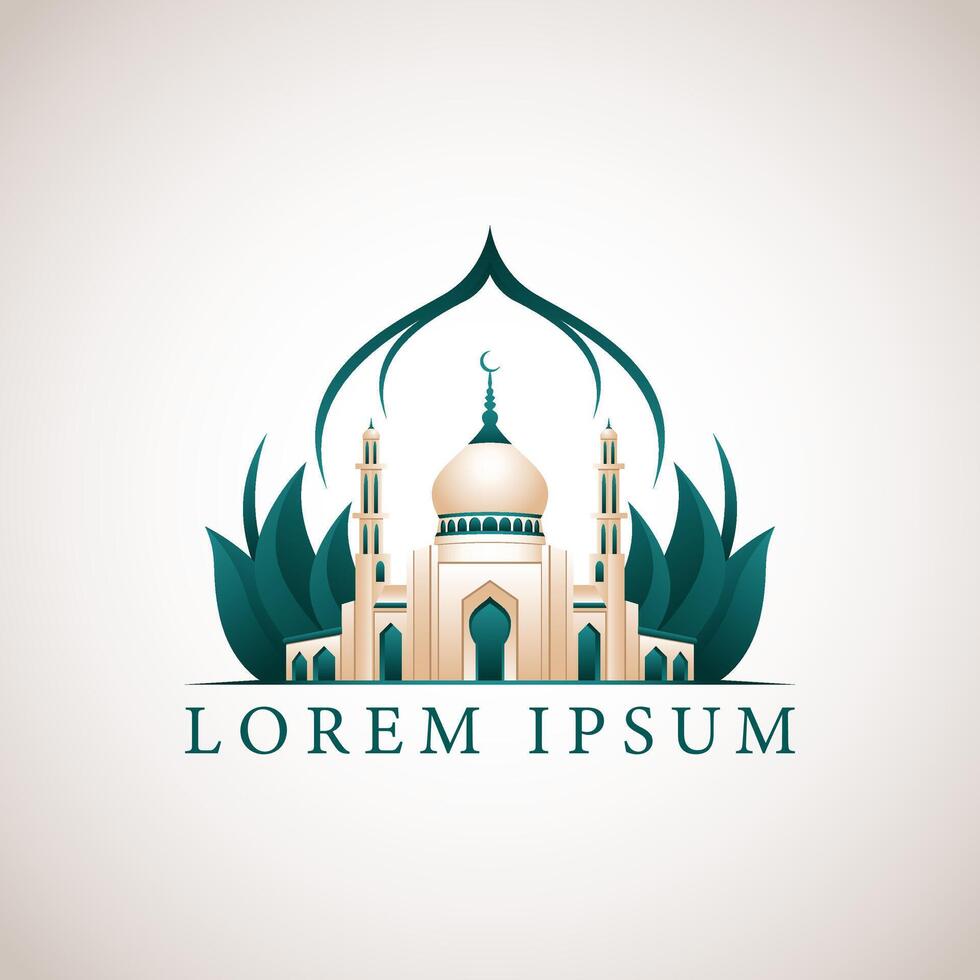 LOGO OR ICON MOSQUE TEMPLATE vector