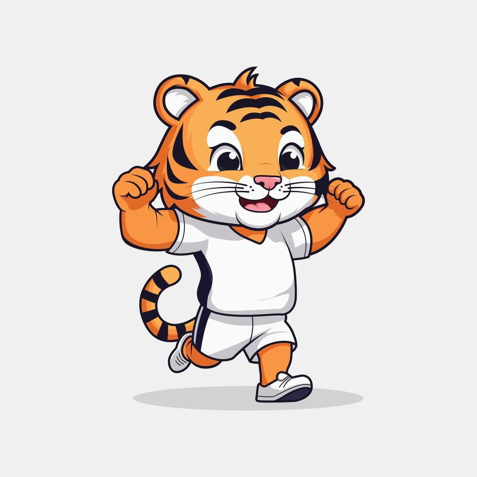 Deportes Tigre mascota o icono modelo vector