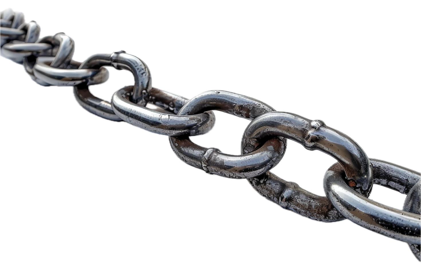 AI generated Close-Up of Metal Chain Links png