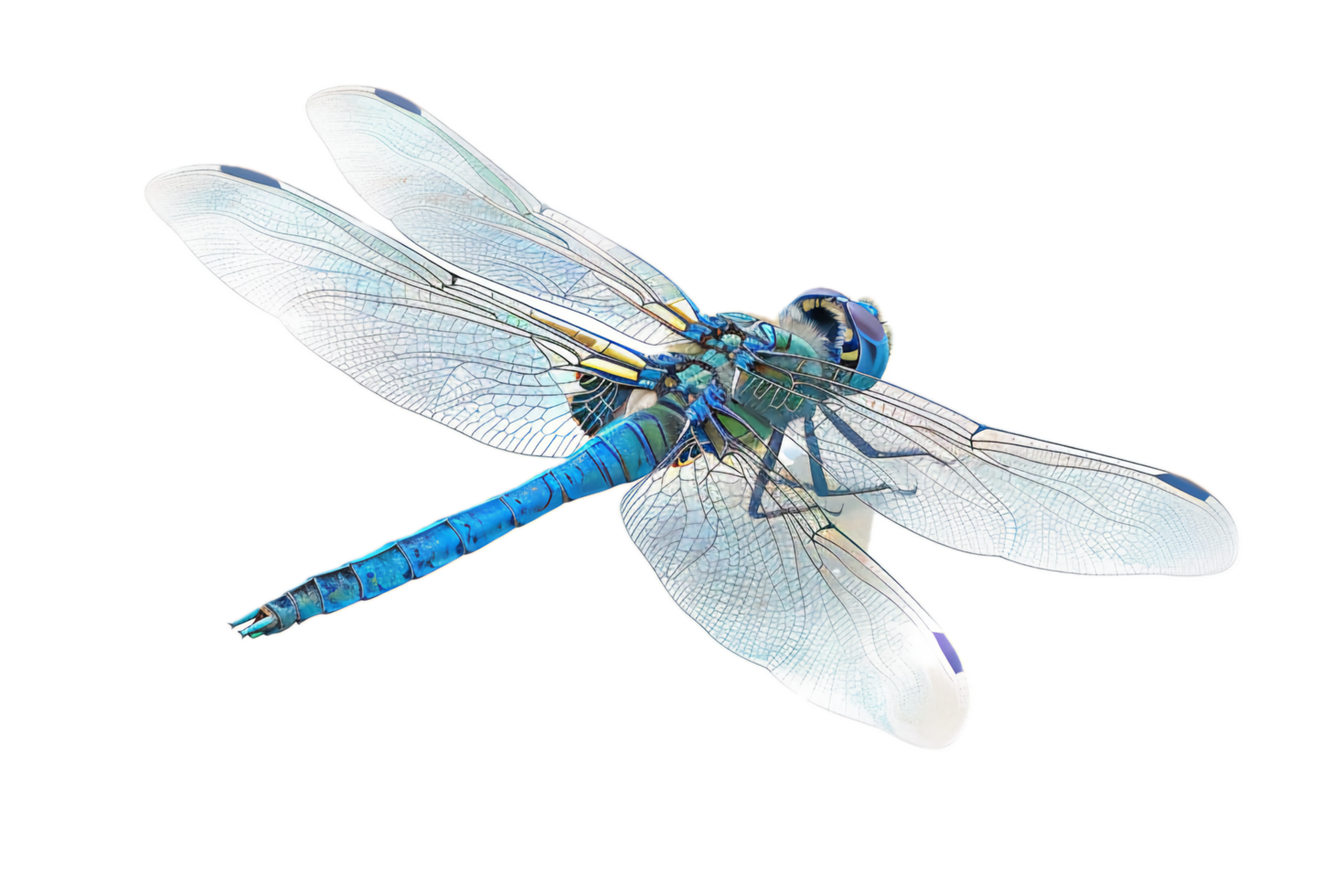 AI generated Blue Dragonfly png