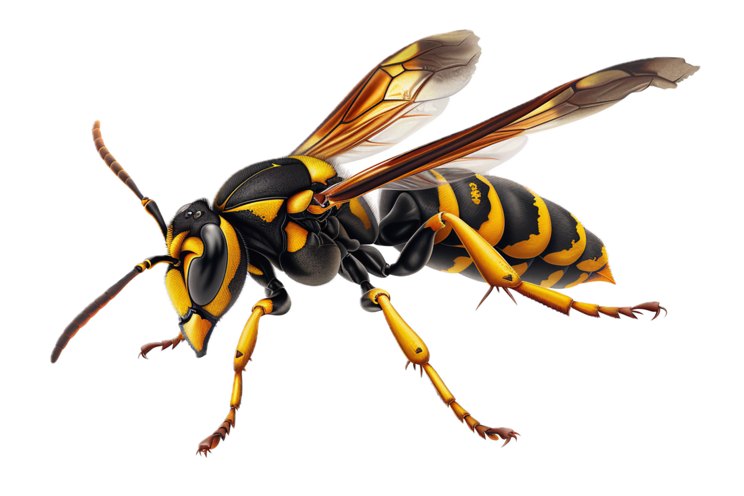AI generated Detailed Image of a Yellow Jacket Wasp png