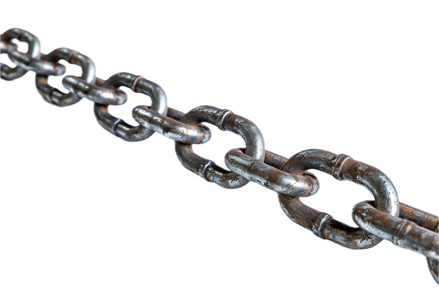 AI generated Close-Up of Metal Chain Links png