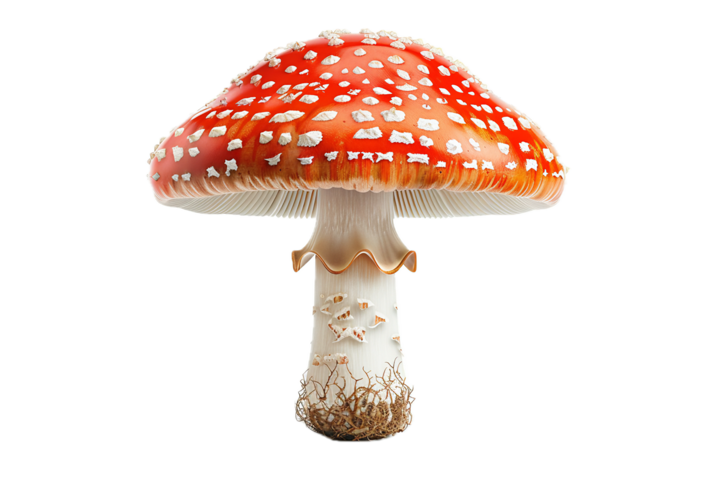 AI generated Red Amanita Mushroom png