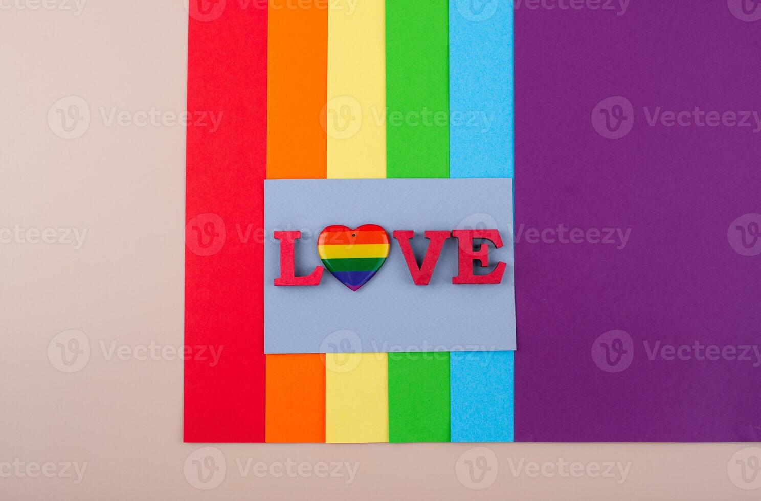 Pride month concept with LGBTQ flag photo