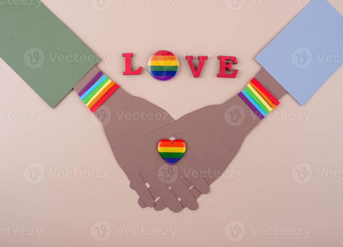 Pride month concept with LGBTQ flag photo