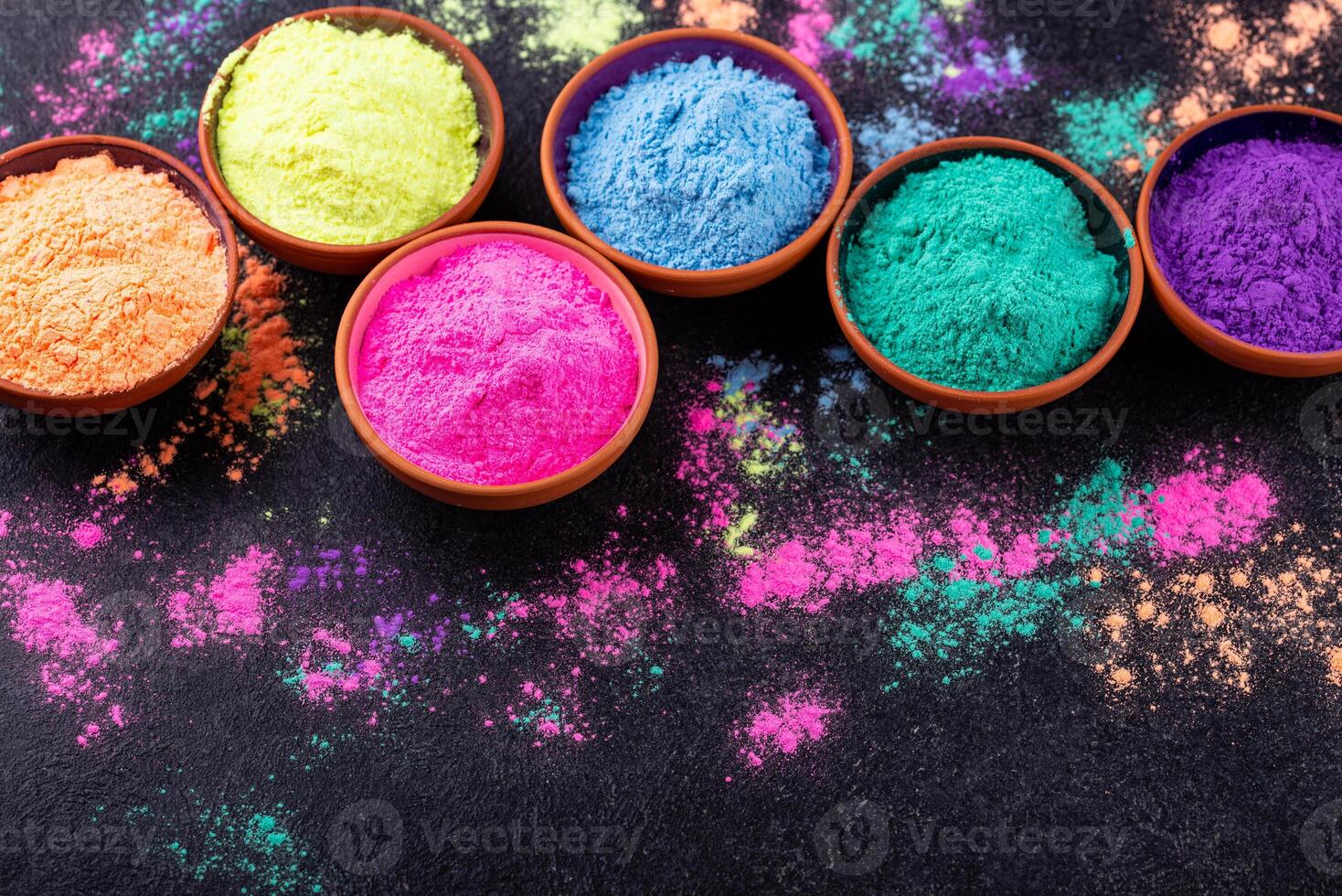 Gulal colors for Indian Holi festival photo