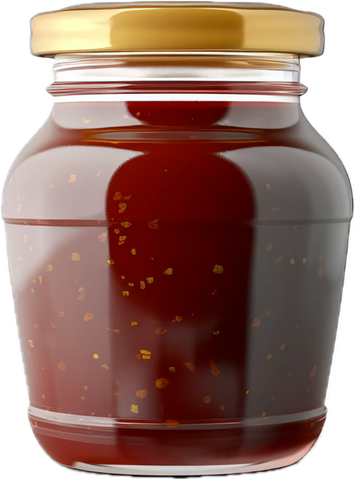AI generated sauce tomato in jar side view png