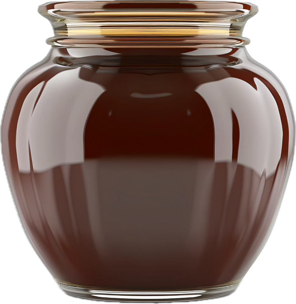 AI generated sauce tomato in jar side view png