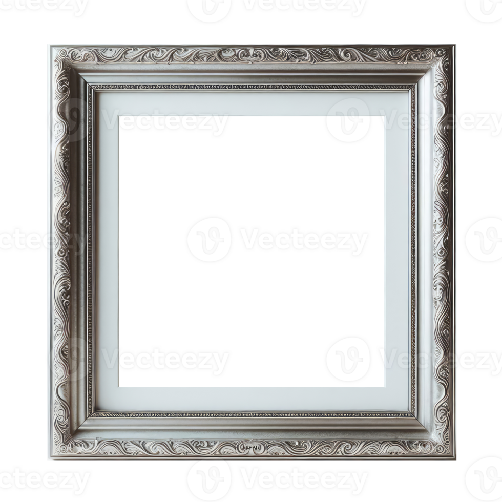 AI generated old vintage antique royal photo frame with beautiful carvings png