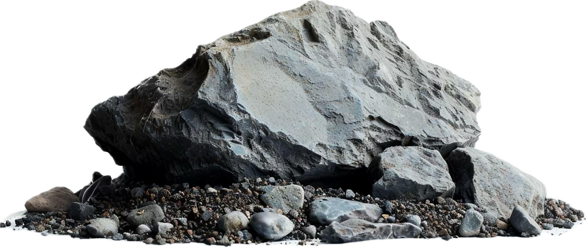 AI generated Textured Boulder png