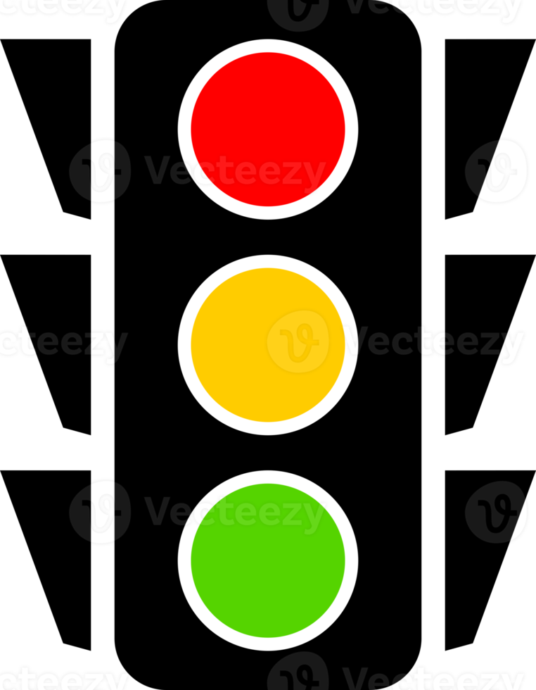 tráfico ligero señal polo reglas calle con rojo amarillo y verde ligero calle la carretera icono png