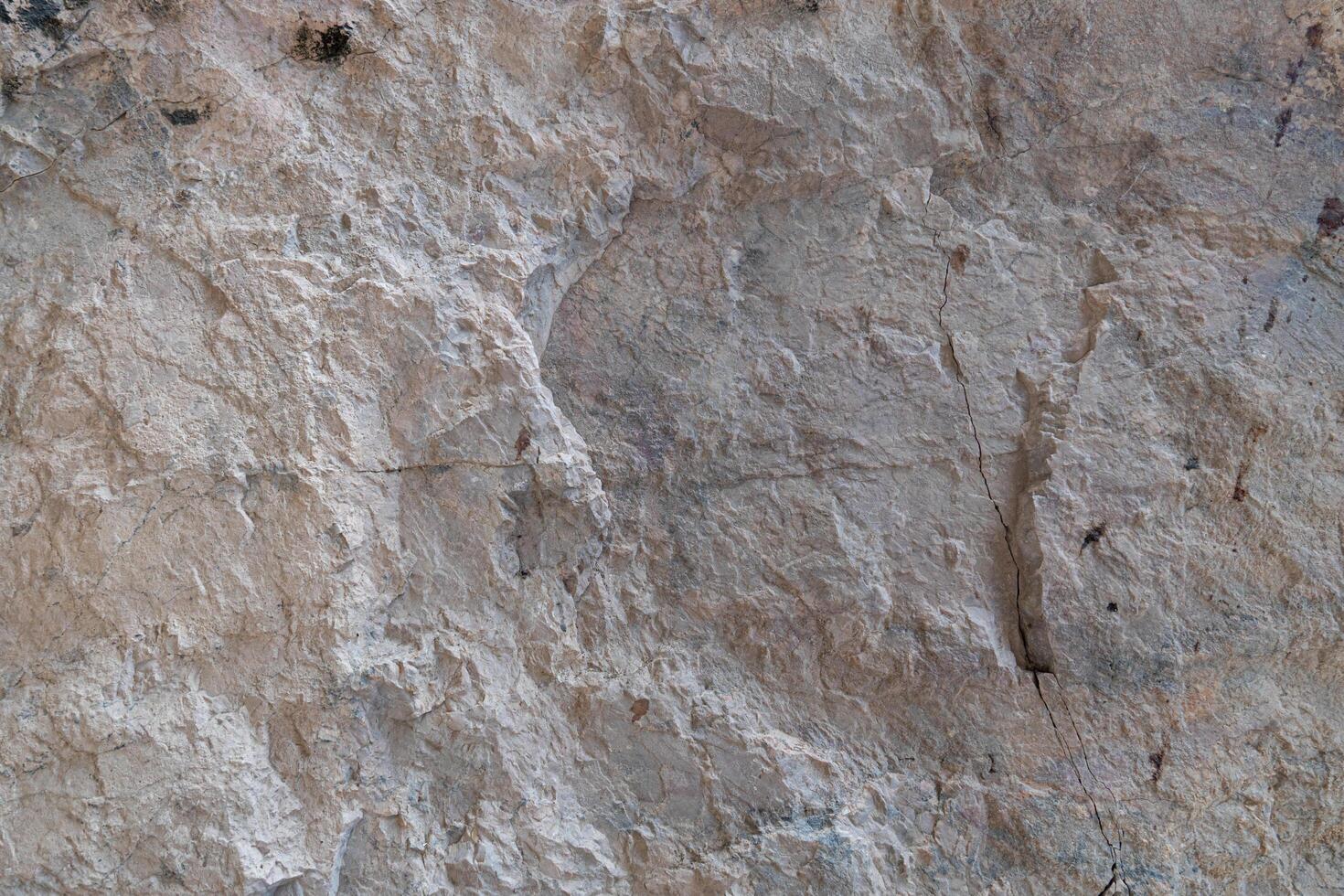 Stone floor has a unique rough surface and light color. For background and textured. photo