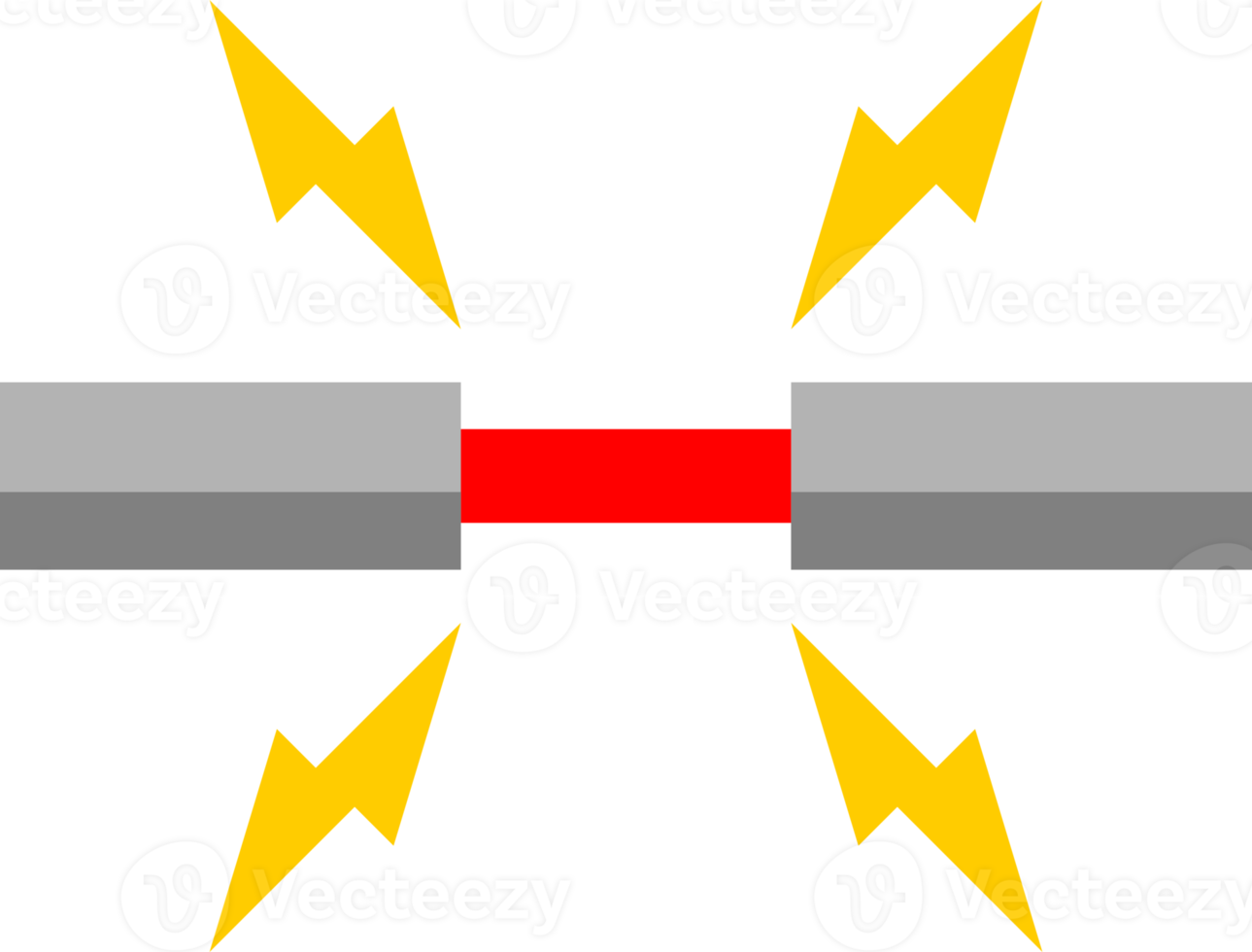 broken electric cable wire short circuit icon png