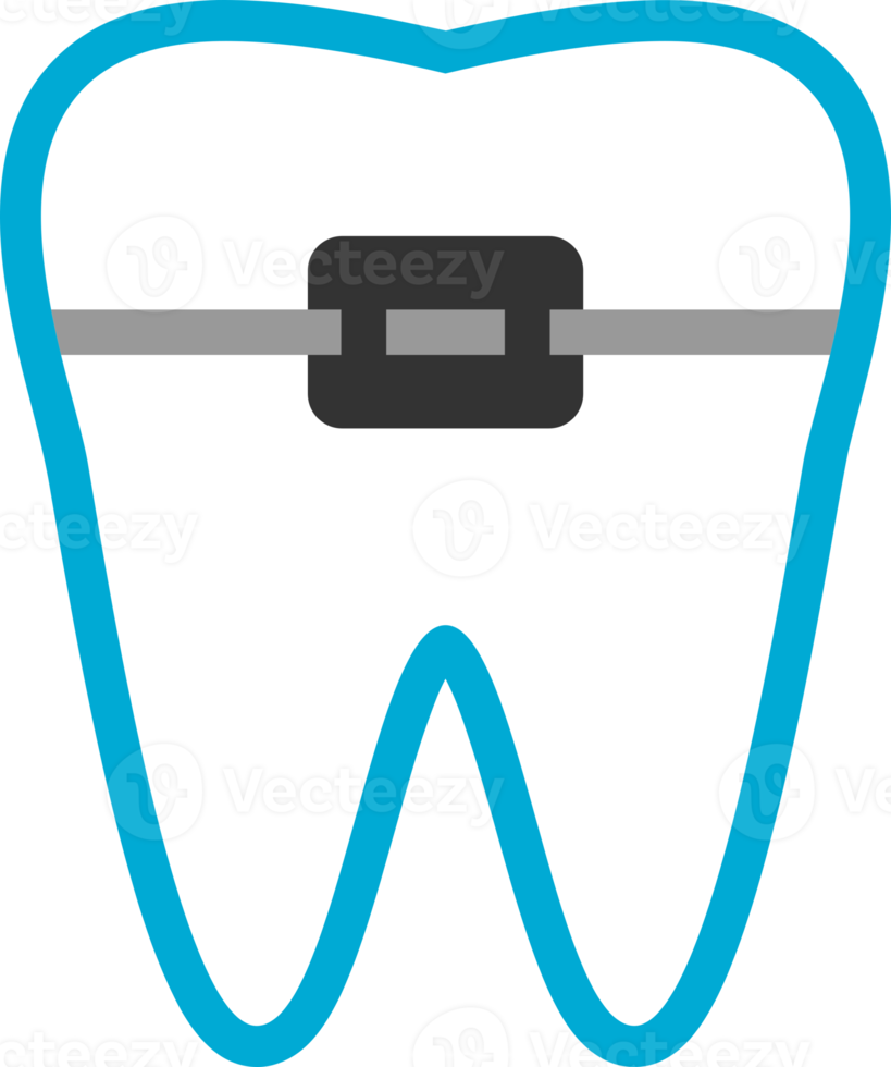 Braces tooth dental icon png