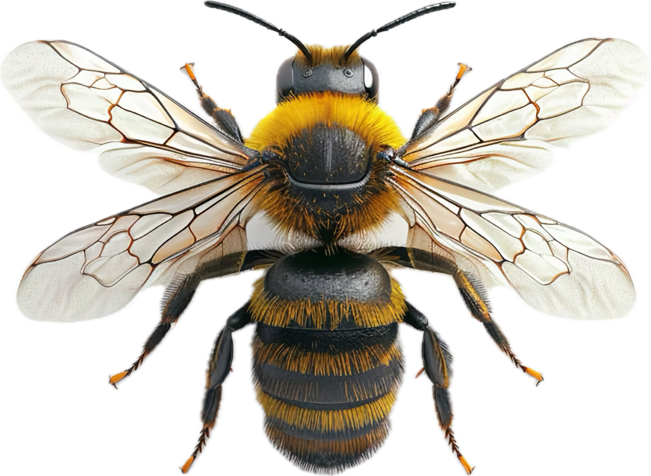 AI generated Detailed Honeybee png