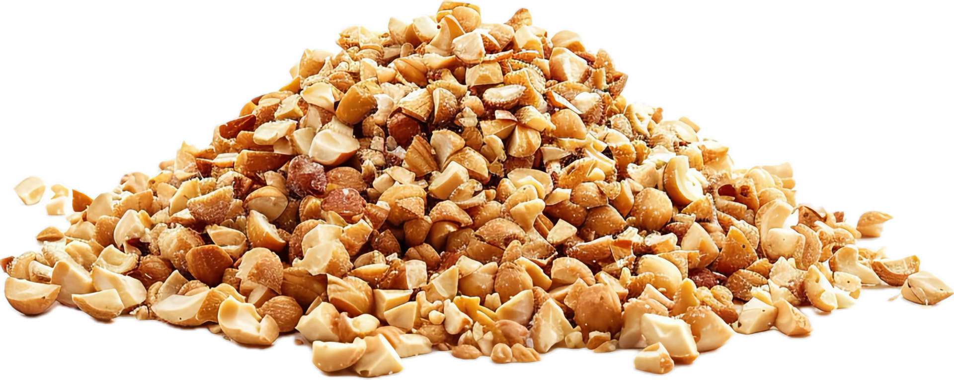 AI generated Heap of Shelled and Halved Hazelnuts png