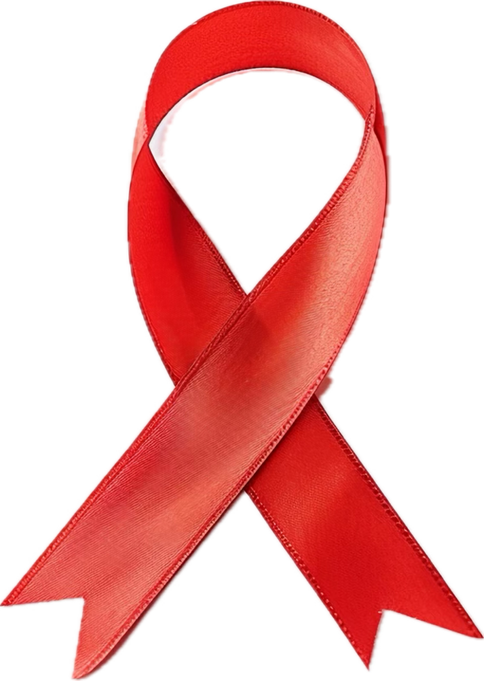 AI generated Red Awareness Ribbon png