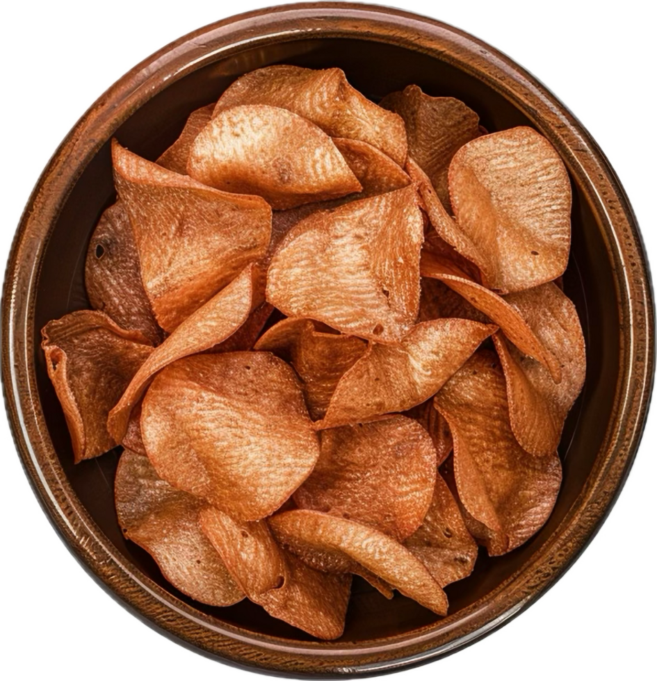 AI generated Crispy Golden Potato Chips png