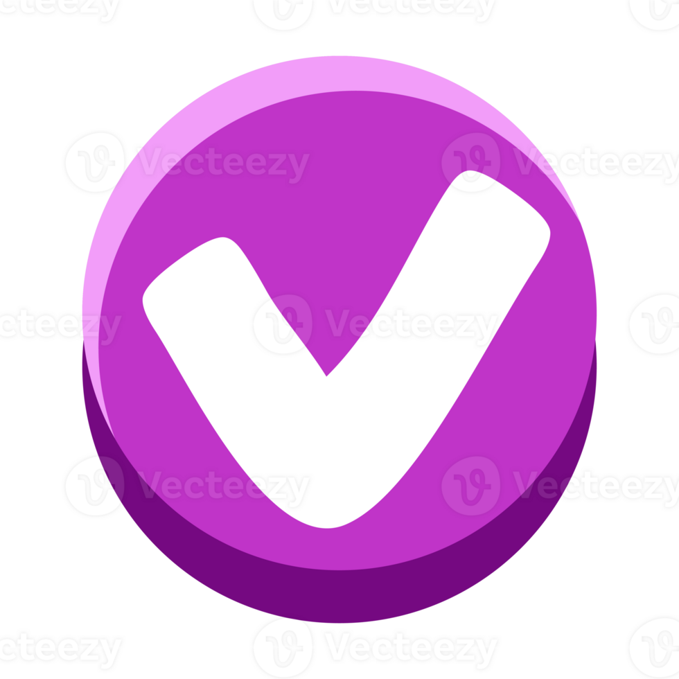 Cartoon confirm or yes Button isolated. Flat design. png
