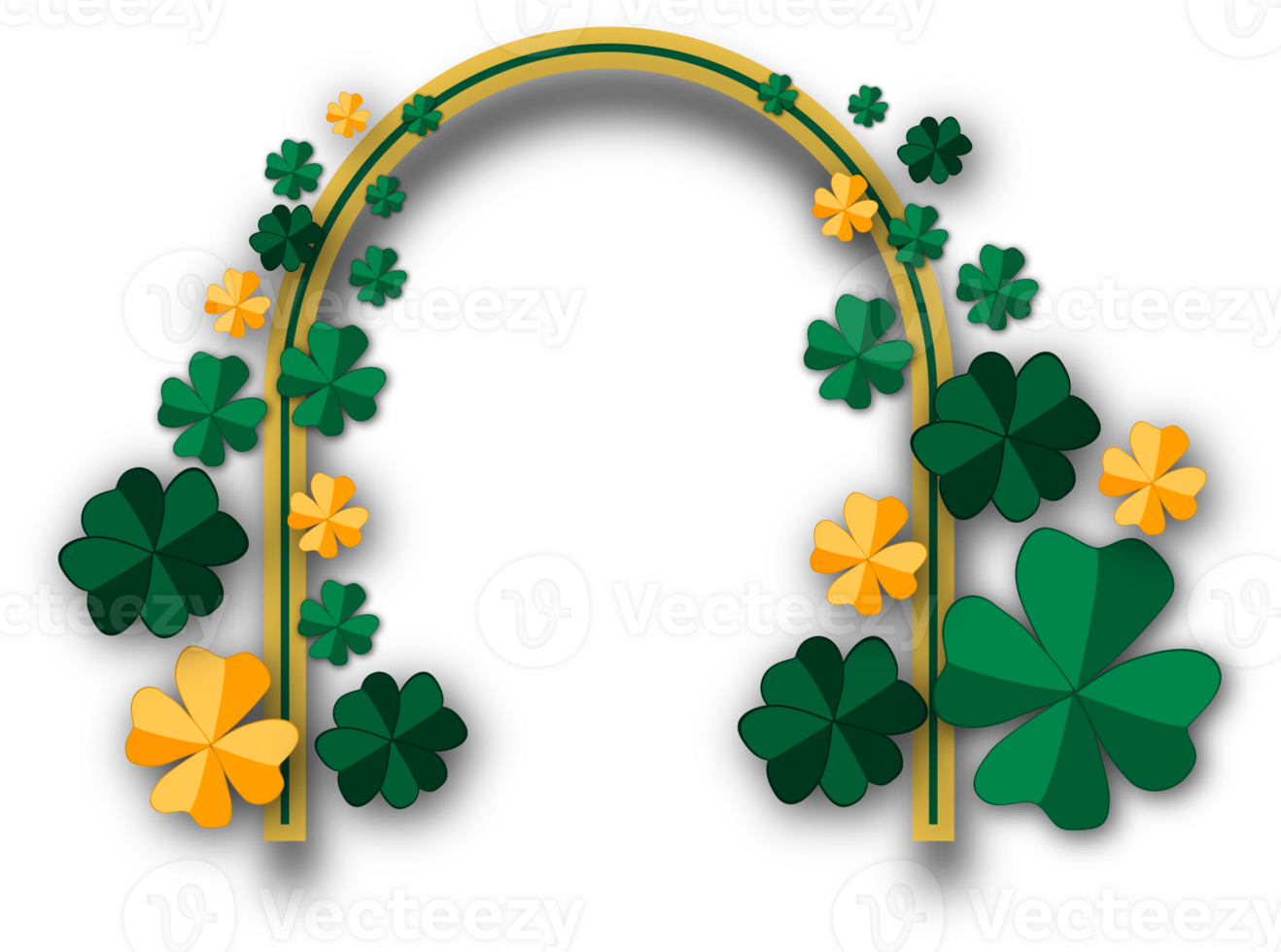 Illustration on theme beautiful shape banner in style paper cut for celebrate holiday patricks day png