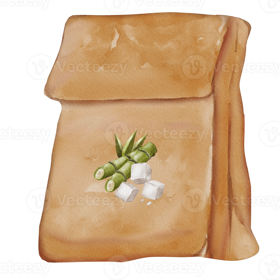 watercolor sugar bag png