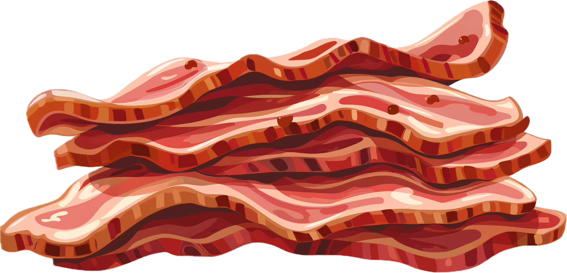 AI generated Crispy Slices of Smoked Bacon png