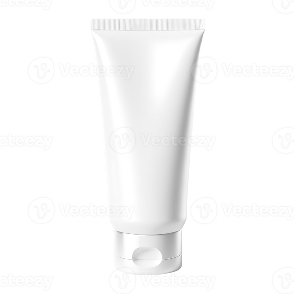 AI generated Tube of cream mockup isolated on background, illustration generic cosmetic. PNG transparent background