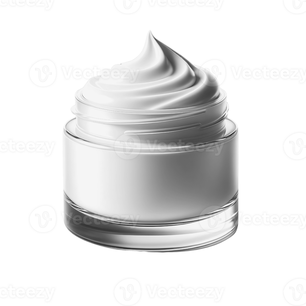 AI generated Jar cream mockup isolated on background, illustration generic cosmetic. PNG transparent background