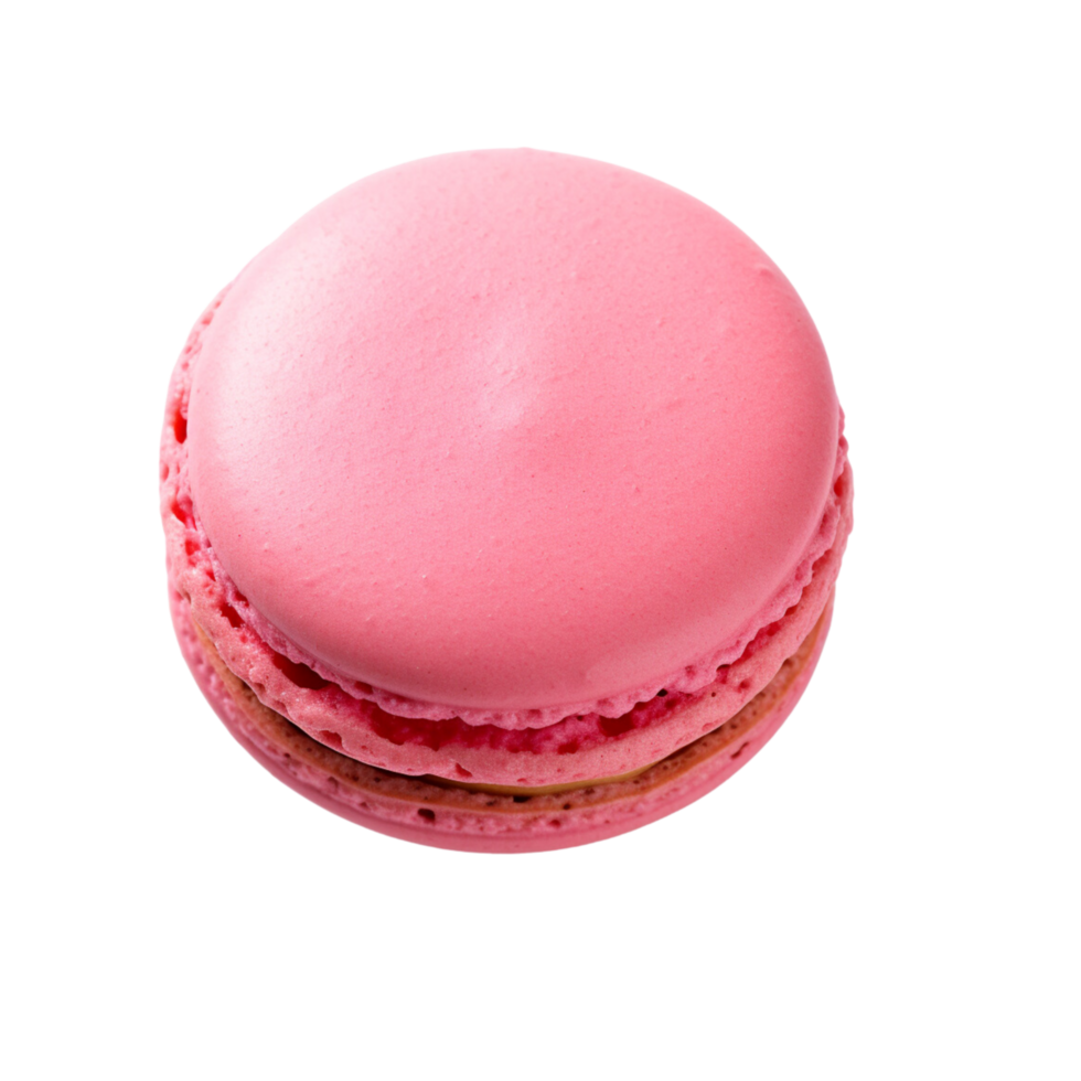 AI generated a pink macaron on a transparent background png