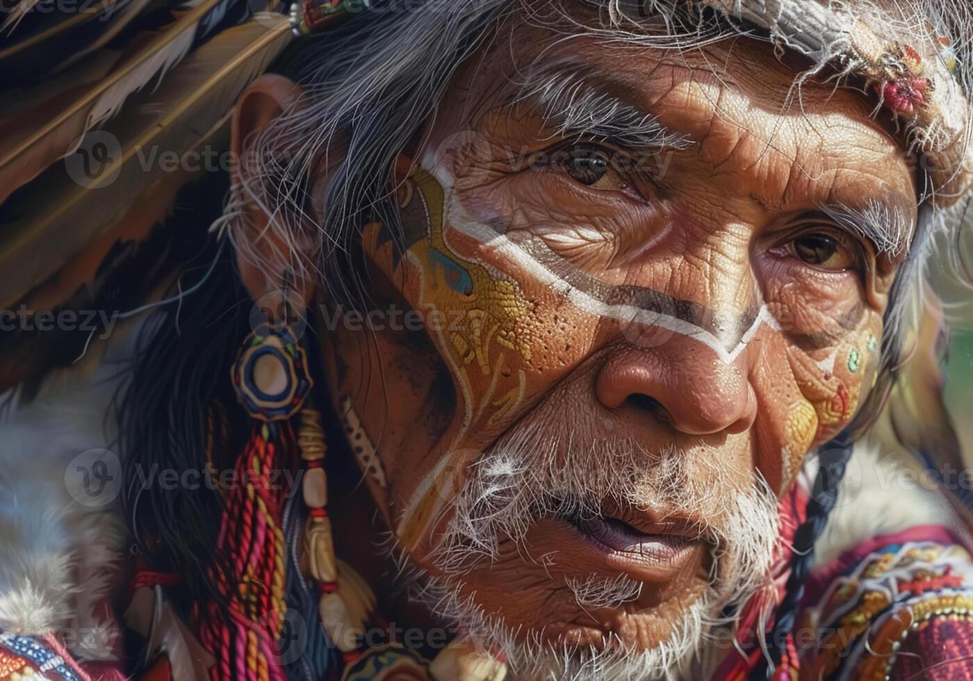 AI generated International day of the world's indigenous people. photo