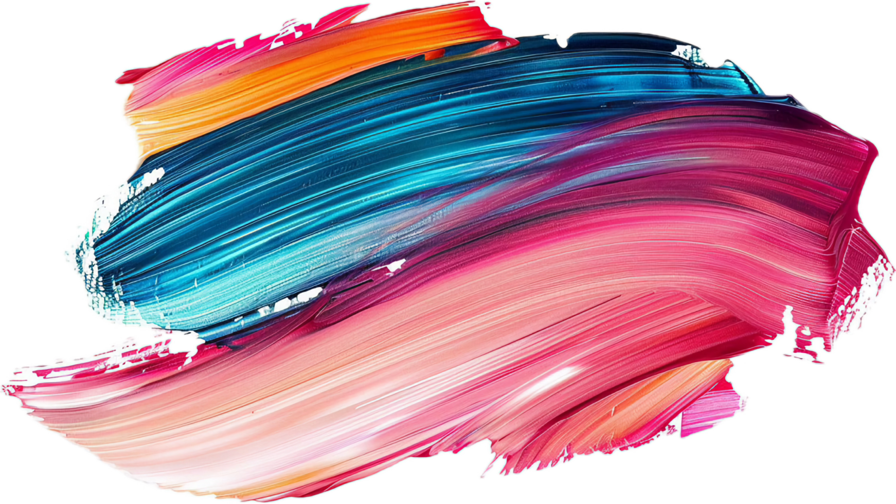 AI generated Colorful Brush Strokes Texture png