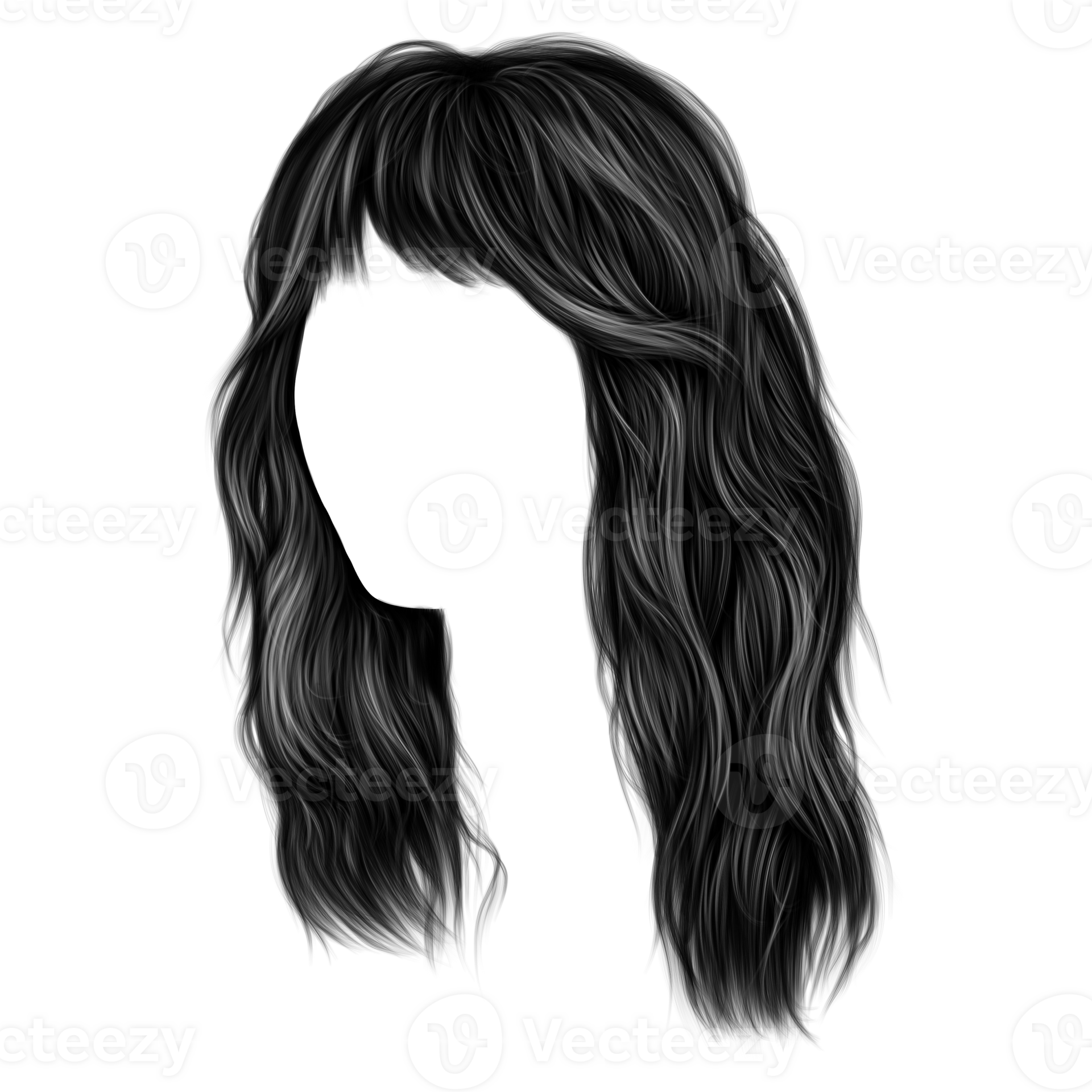 shag haircut png free hand painted illustration 41166051 PNG