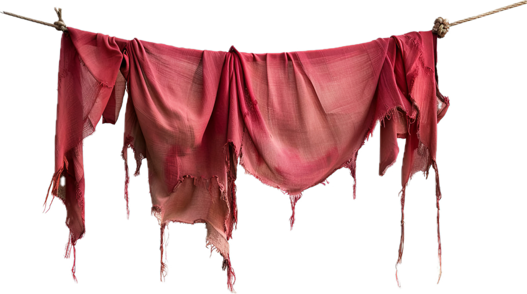 AI generated Dirty Old Fabric Draped png