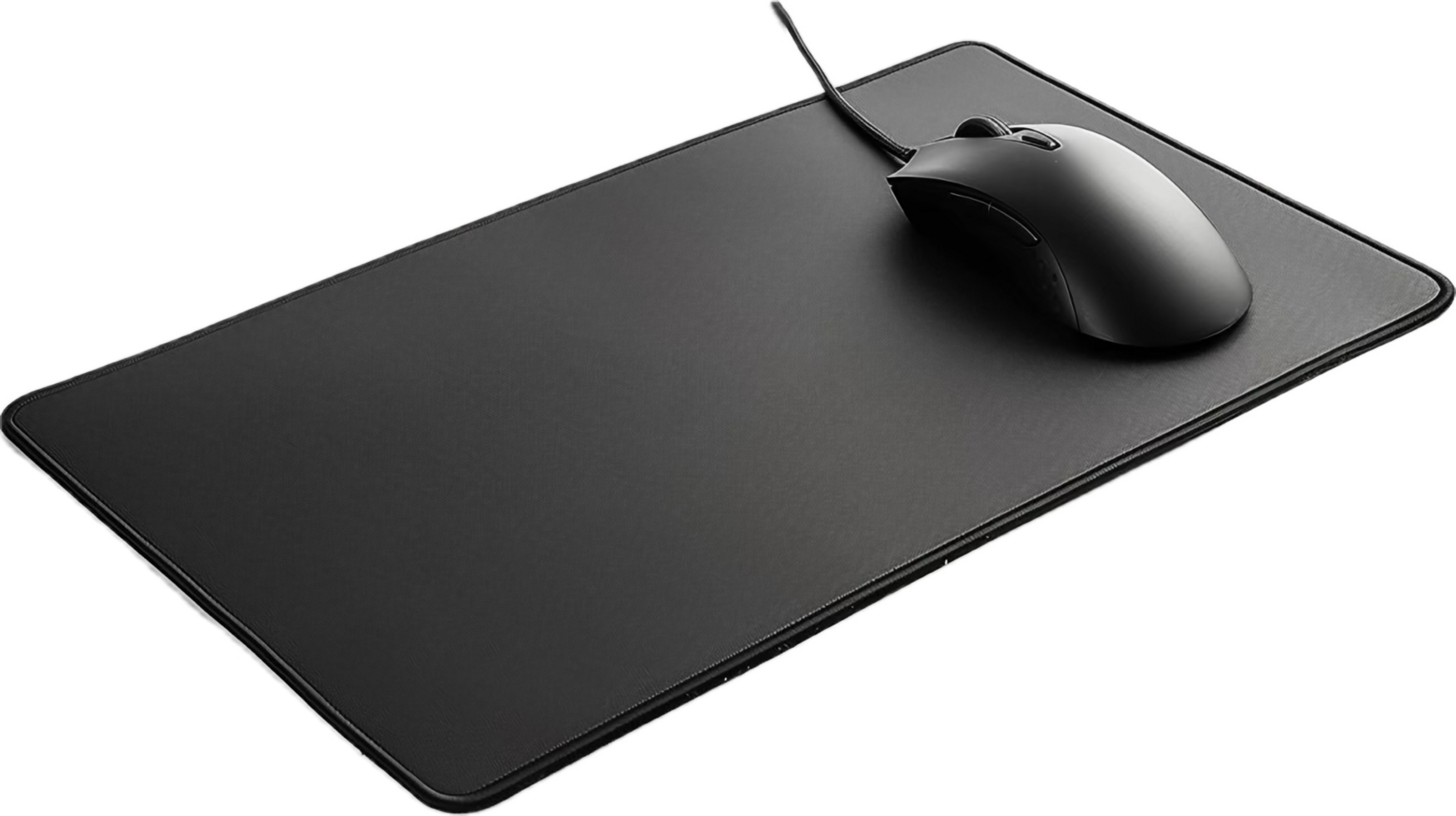 AI generated Black Computer Mouse and Pad png