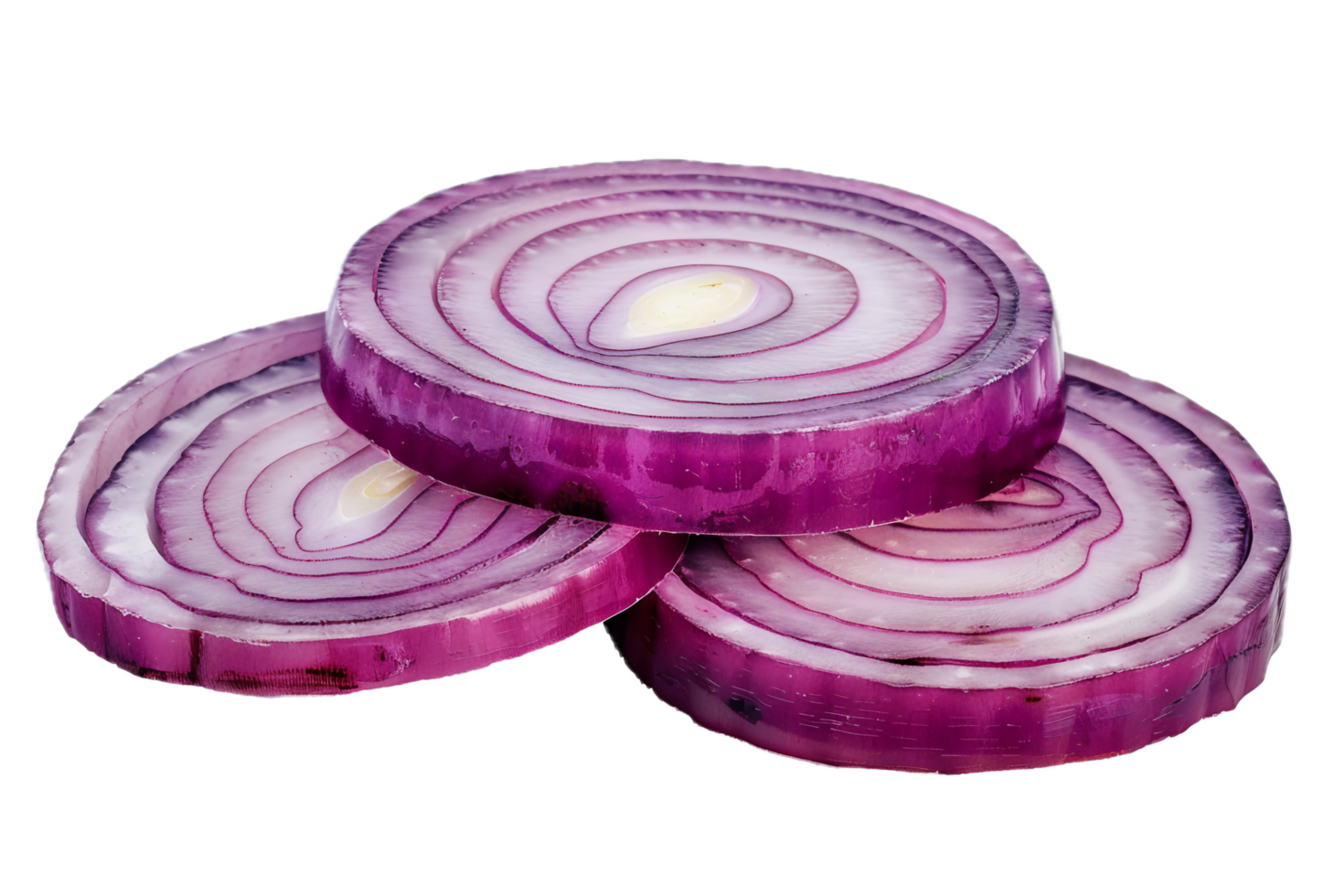 AI generated Collection of Red Onion Cuts png