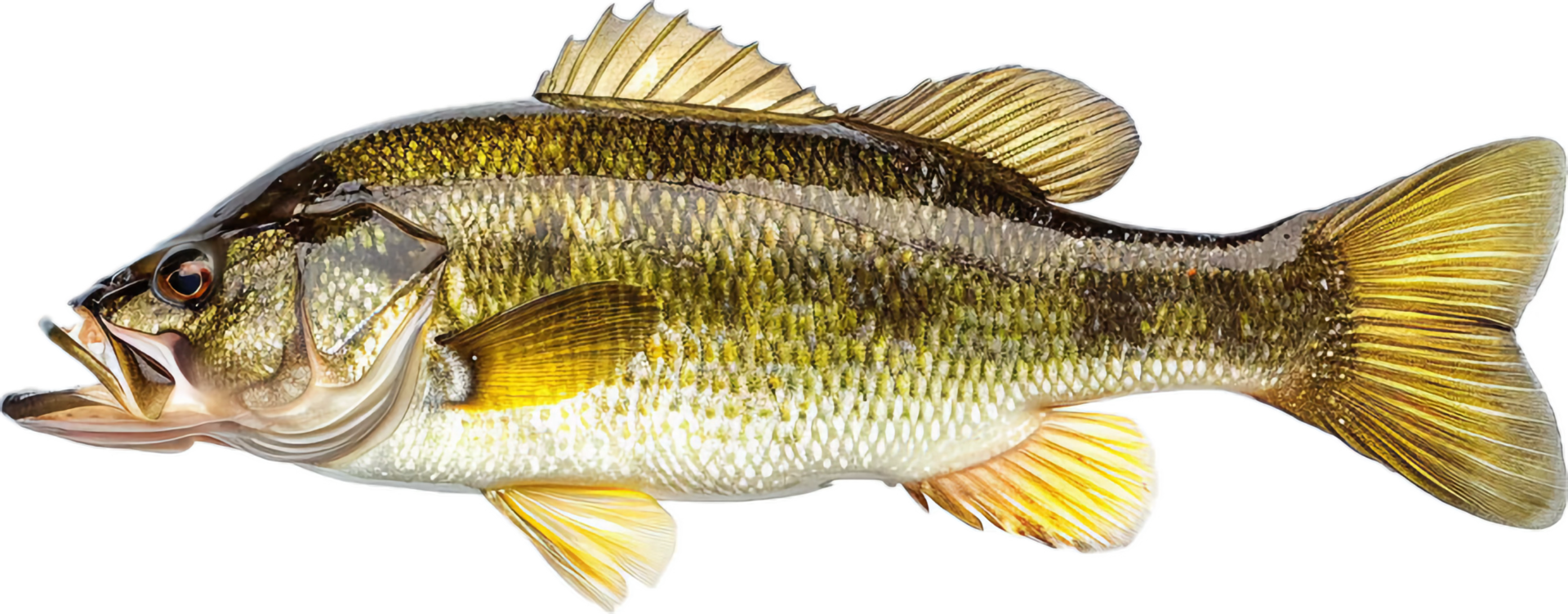 ai généré grande bouche basse poisson png