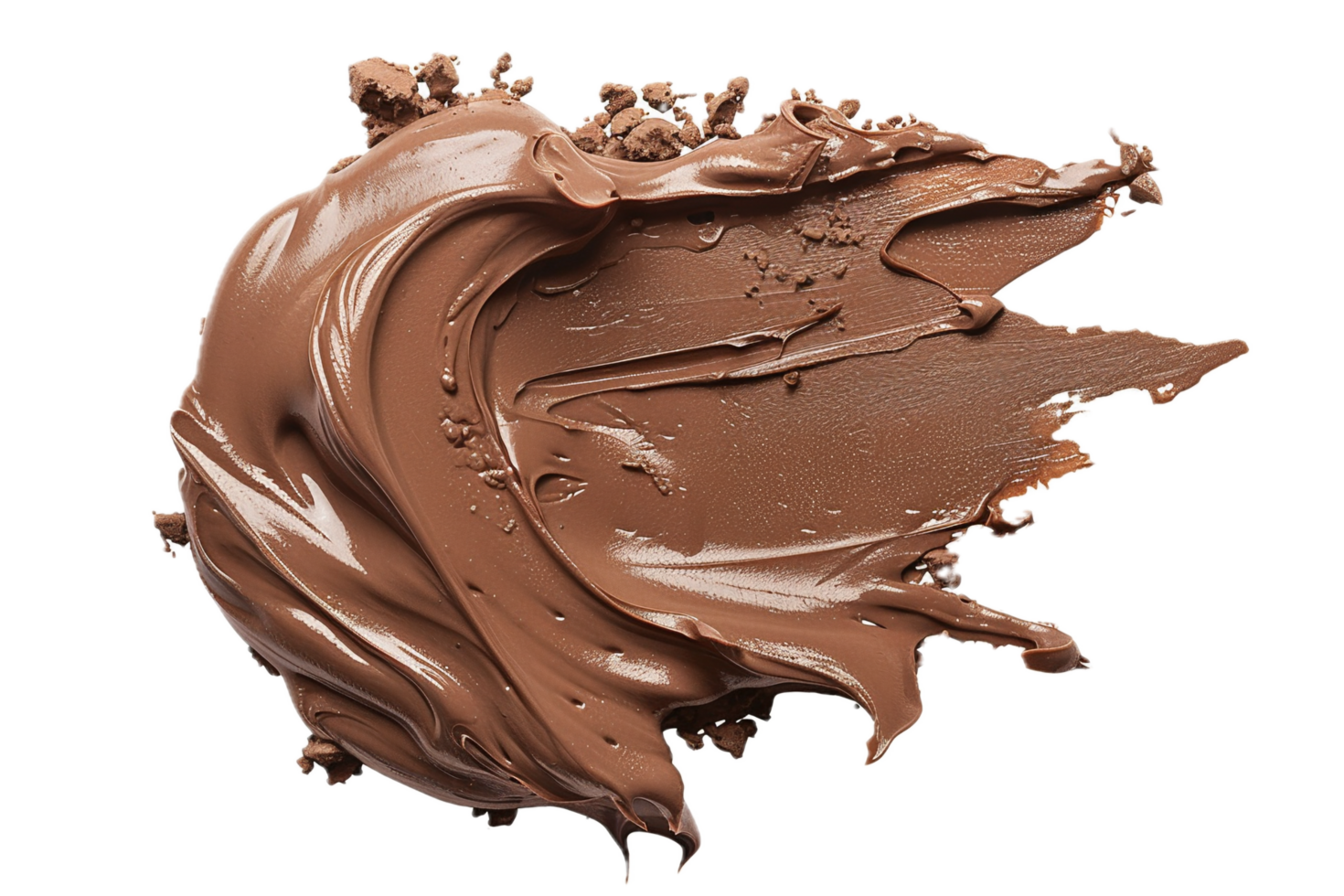 AI generated Swirl of Chocolate Spread with Crumbs png