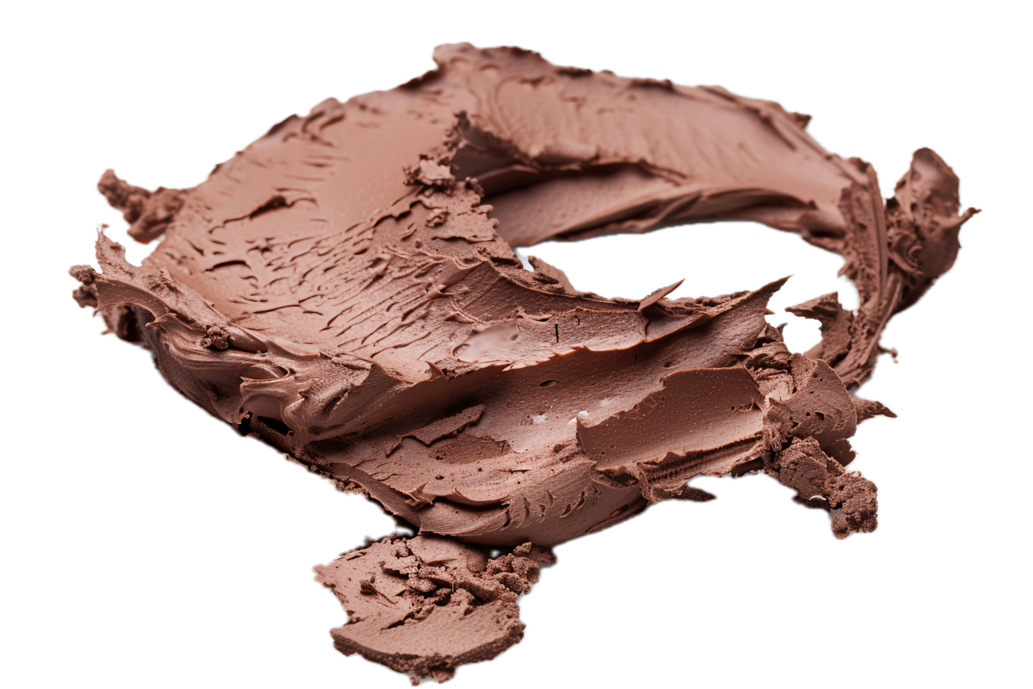 AI generated Swirl of Chocolate Spread with Crumbs png