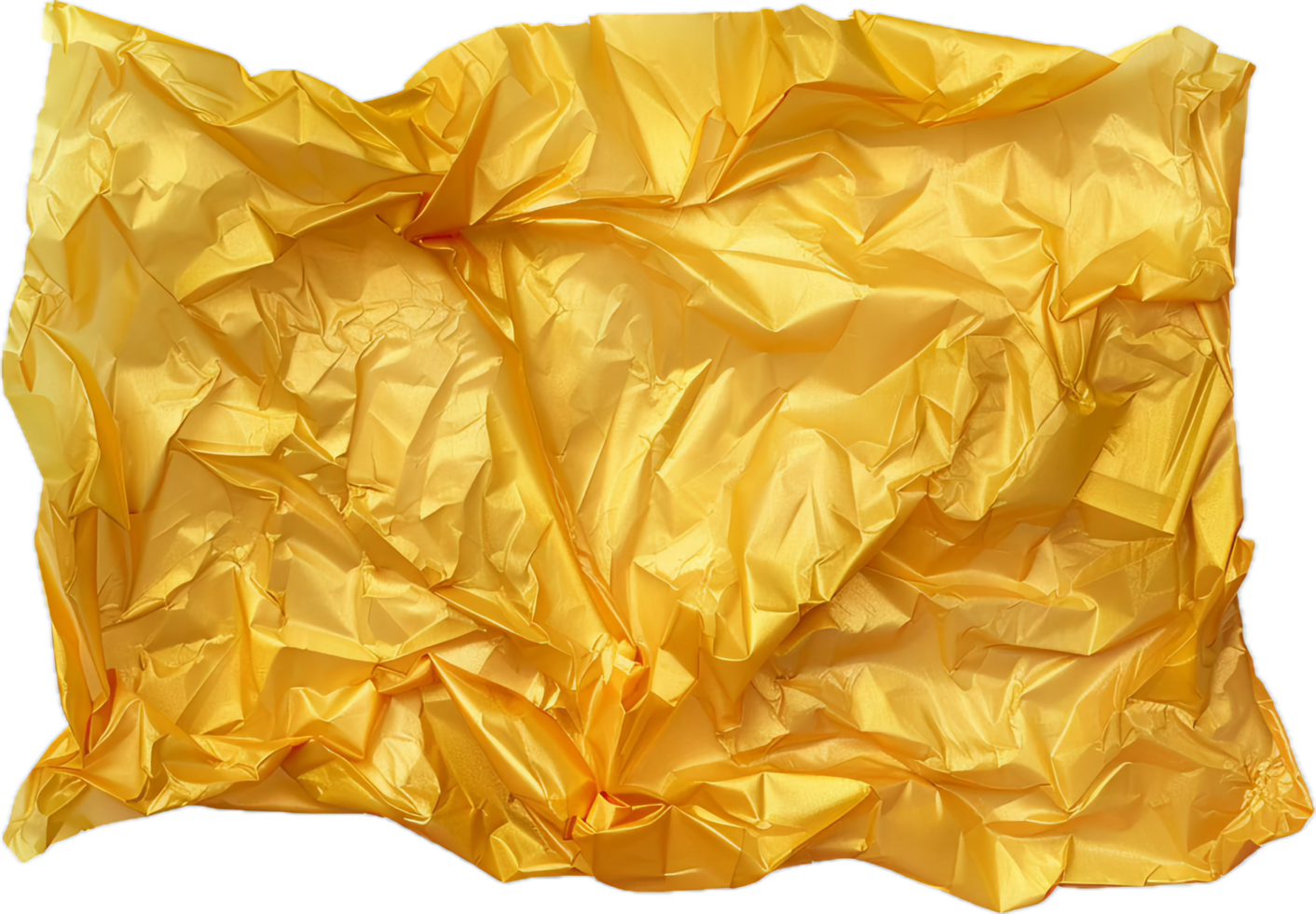 AI generated Crumpled Golden Foil Texture png