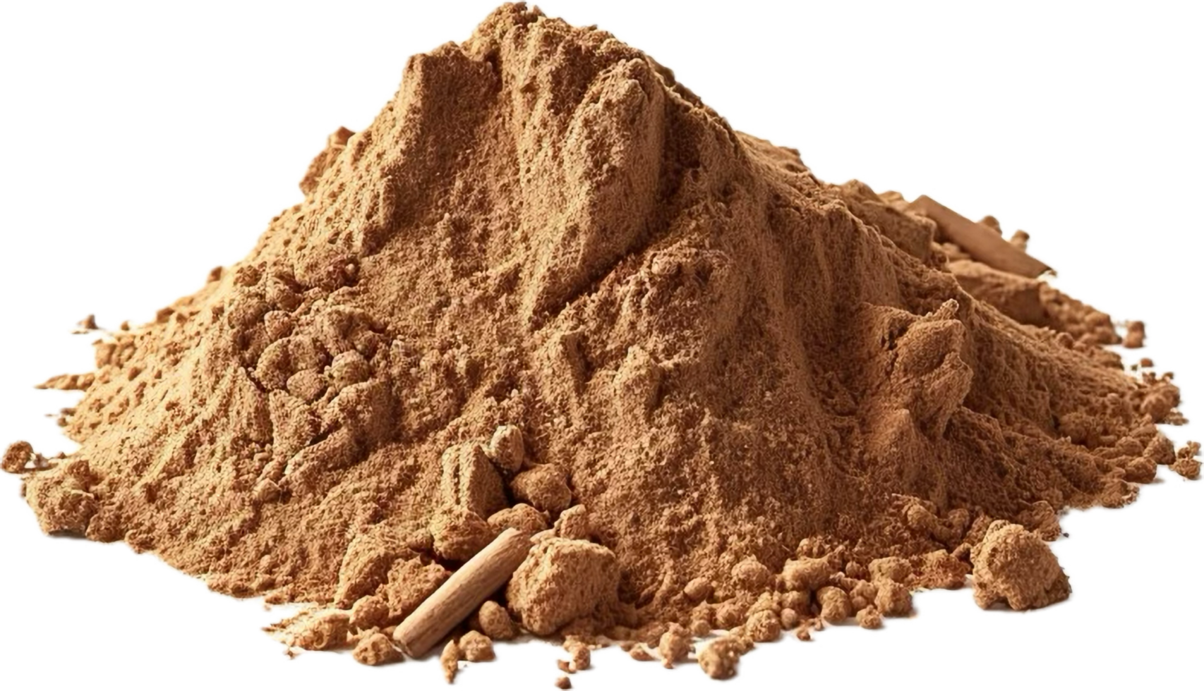 AI generated Close-up of Ground Cinnamon Spice Pile png