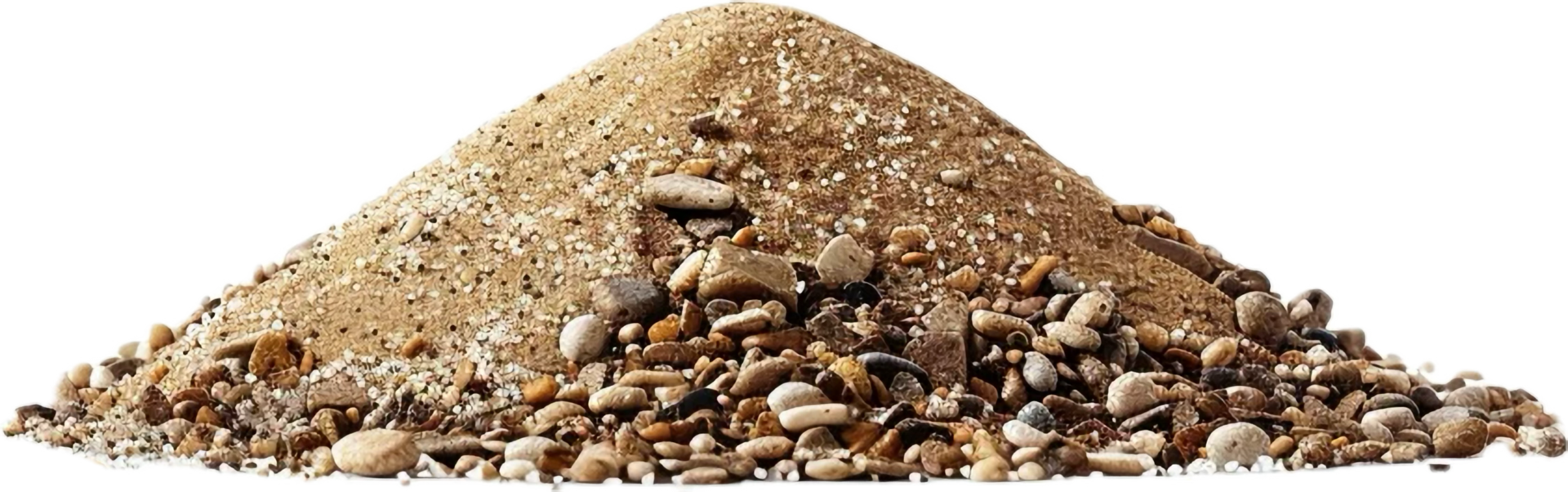 AI generated Pile of Mixed Sand and Pebbles png